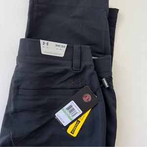 NWT Under Armour Men’s black pants. Size 34/32.